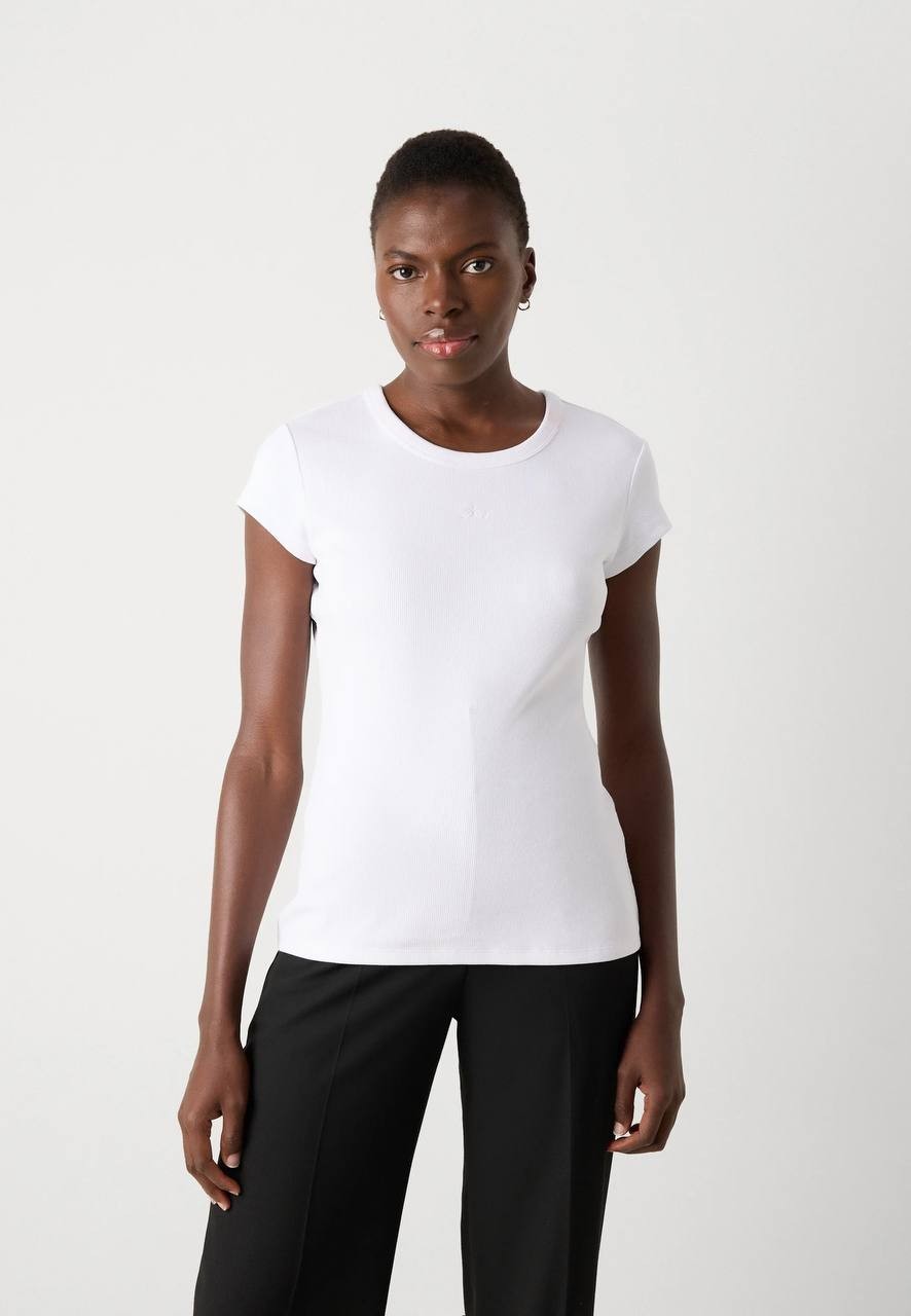 BOSS women’s ESIMA Print T‑Shirt White L $68 NWT