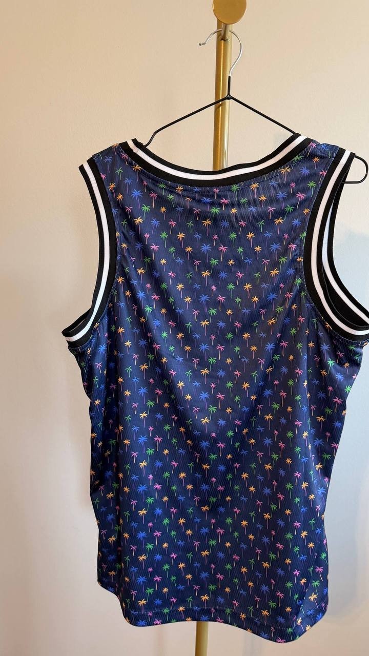 WeSC Men’s Micro Palm Basketball Tank Top Black L $49 NWT