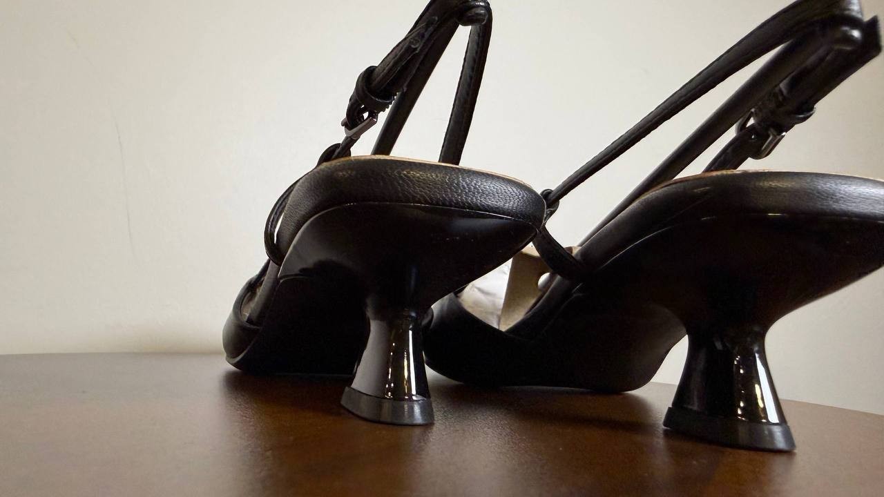 Easy Spirit Havana Pumps 8.5M Black Leather Slingback Pointed Toe NIB msrp$109
