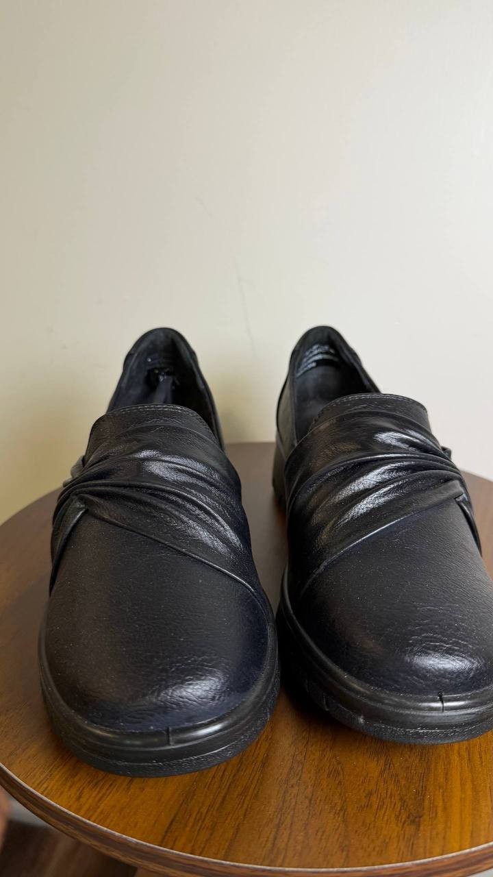 Easy Street Faith Slip‑On Wedge Shoes Black Women’s 9M Comfort Wave NWB $64.99