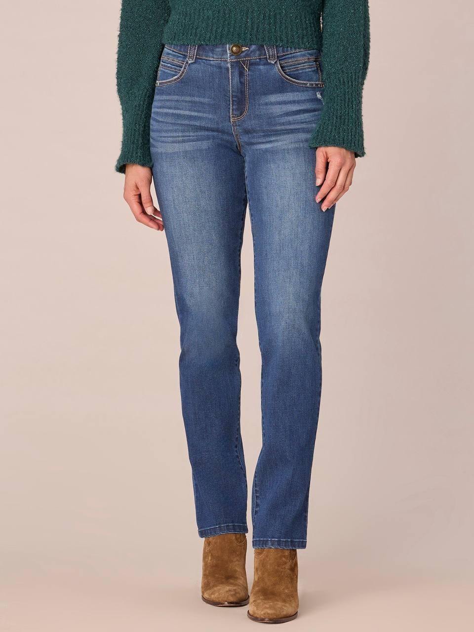 Democracy “Ab”solution Mid Rise Straight Leg Jeans Blue Vintage 12 NWT $78
