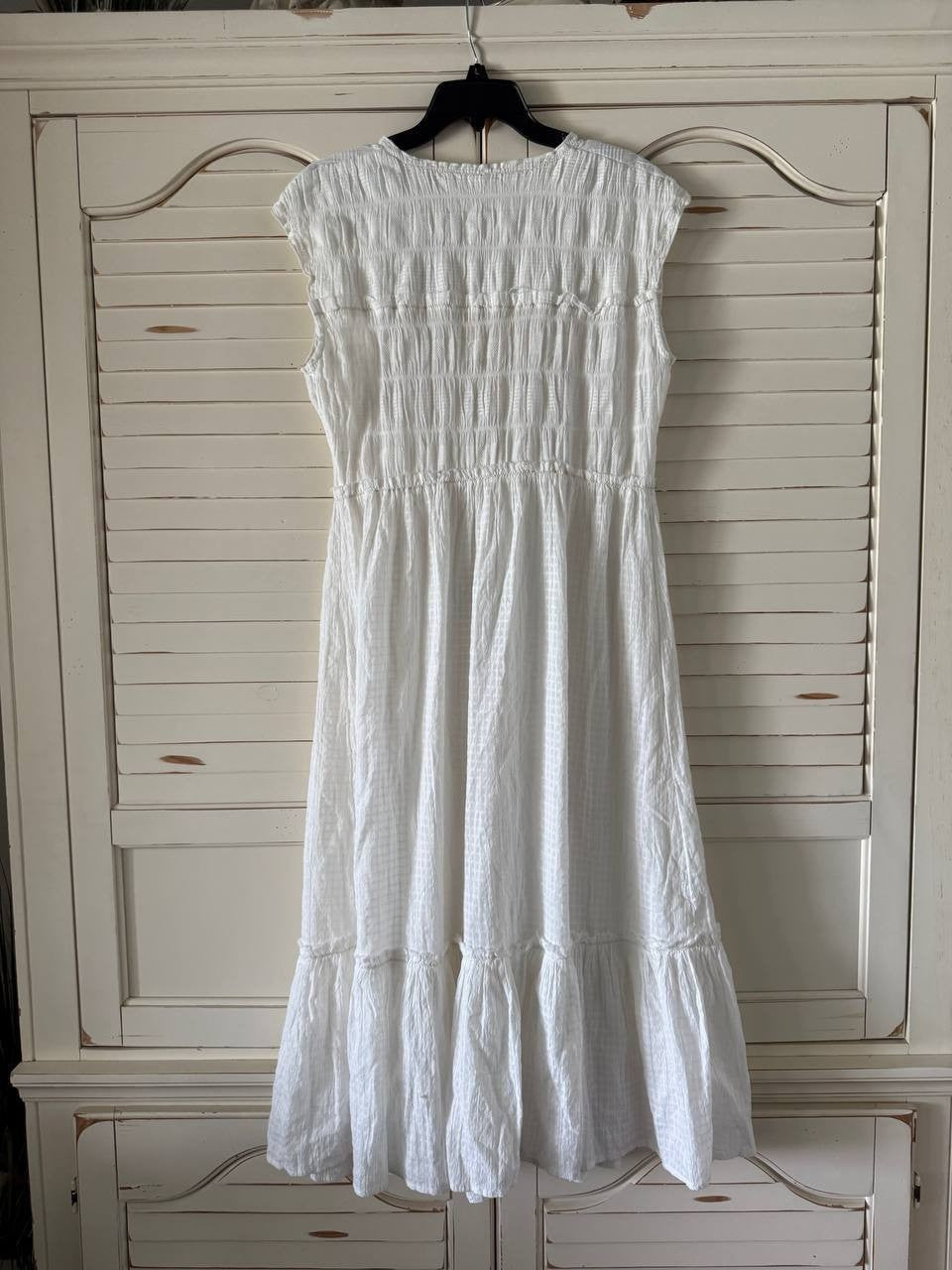 Free People Desert Dazed Midi Dress Clean Ivory S/P Petite - Boho V-Neck