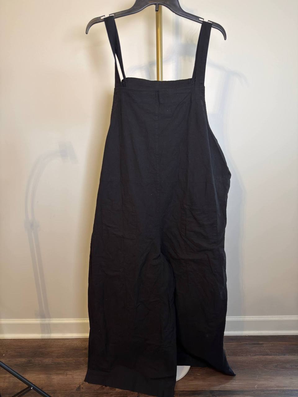 Sanctuary Linen Cotton Jumpsuit Black XL NWT $89