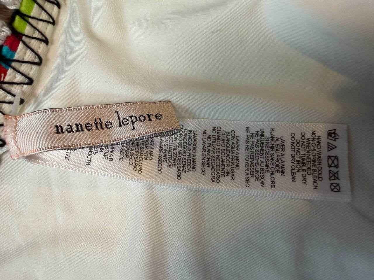 Nanette Lepore Crochet Multi Bikini Bottom L NWOT $88