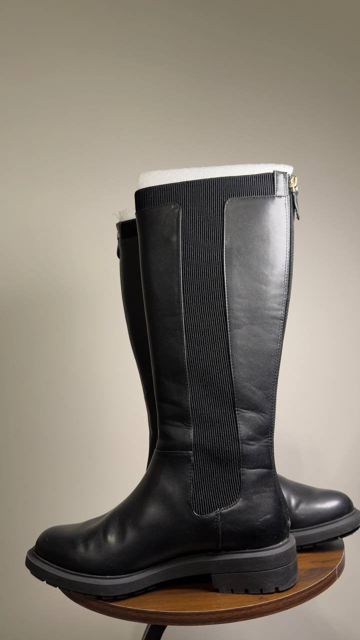 On  34th  Riding  Boots  Black  Man‑Made  8.5M  New  With  Box  $129