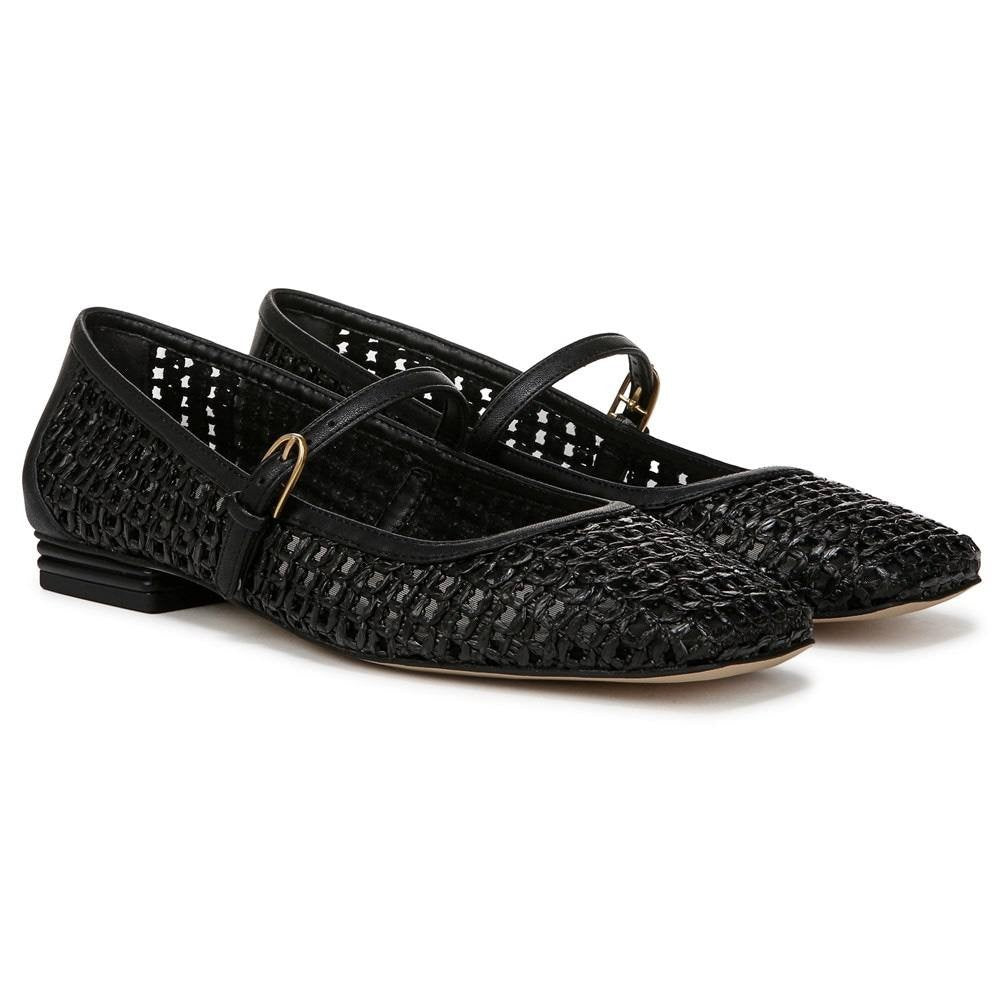 Franco Sarto “Tinsley” Mary Jane Flats – Size 6M – Black Mesh – Preowned