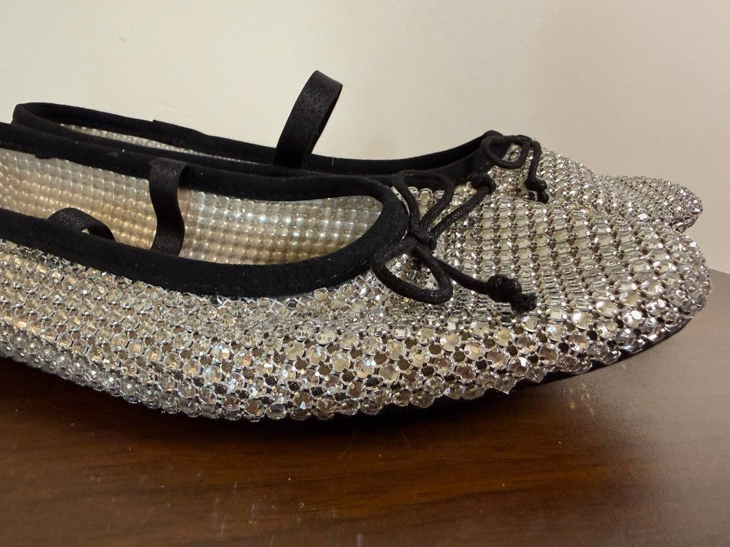 On 34th Farrahh Ballet Flats – Bling Chainmail – Size 7M – NIB