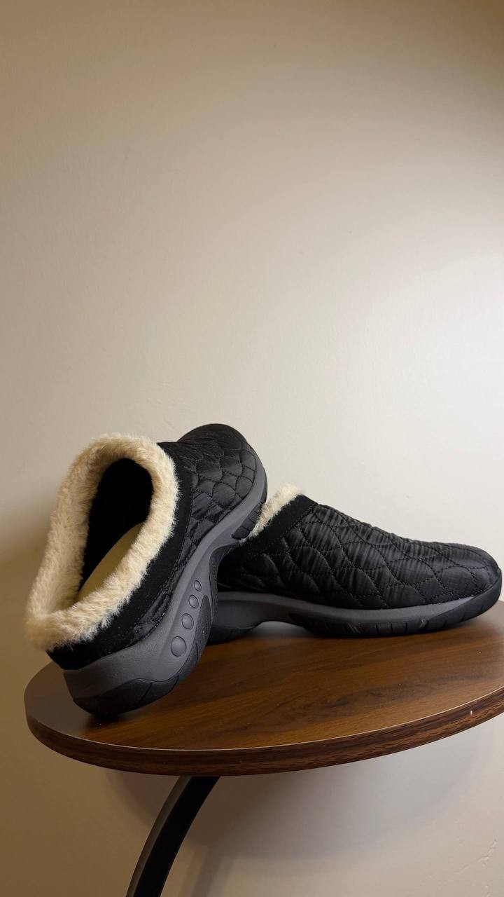Easy Spirit Wimmy Mules 9W Black Cozy Water‑Repellent Comfort NIB msrp$85