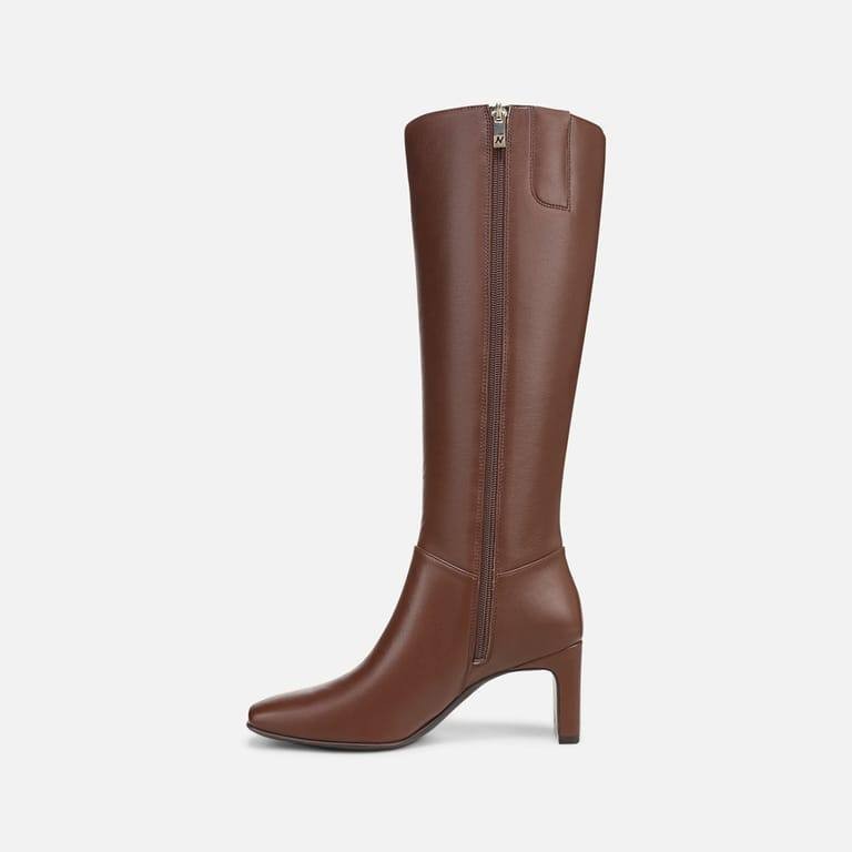 Naturalizer Nona Knee High Boots Cappuccino 8.5W Faux Leather $185 NWB