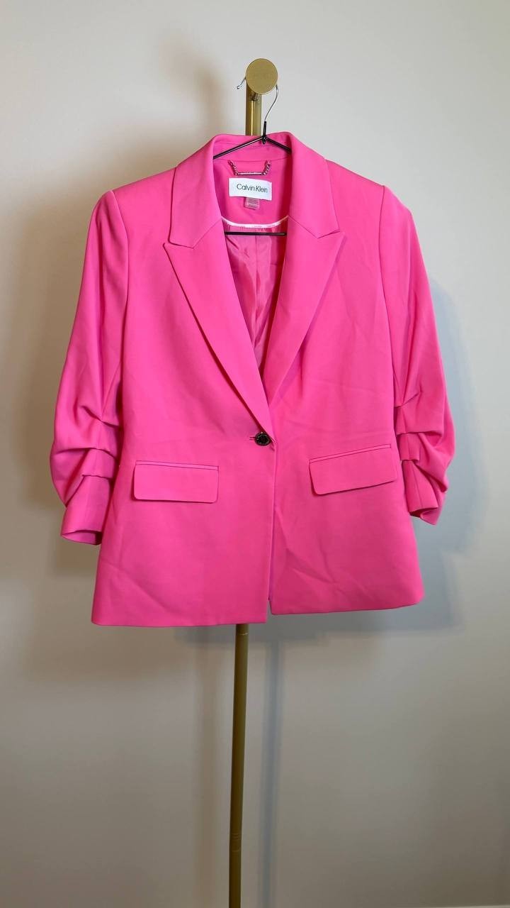 Calvin Klein Women’s Petite One‑Button Blazer, Size 2P, NWOT $284
