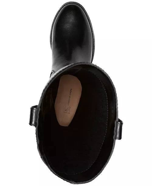 I.N.C.  Riding  Boots  Black  Leather  9W  XWC  New  $189.90