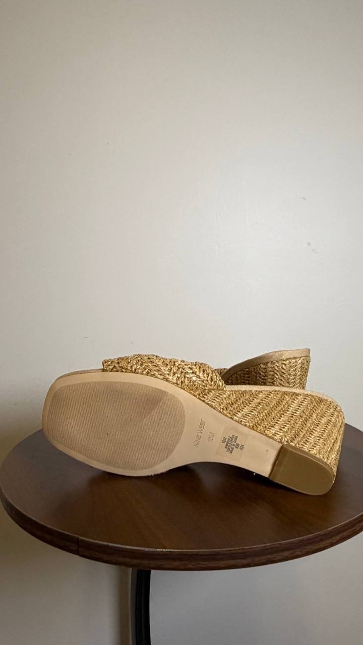 Nine West Raffia Wedge Sandals 10M – MSRP $95, New (No Box)
