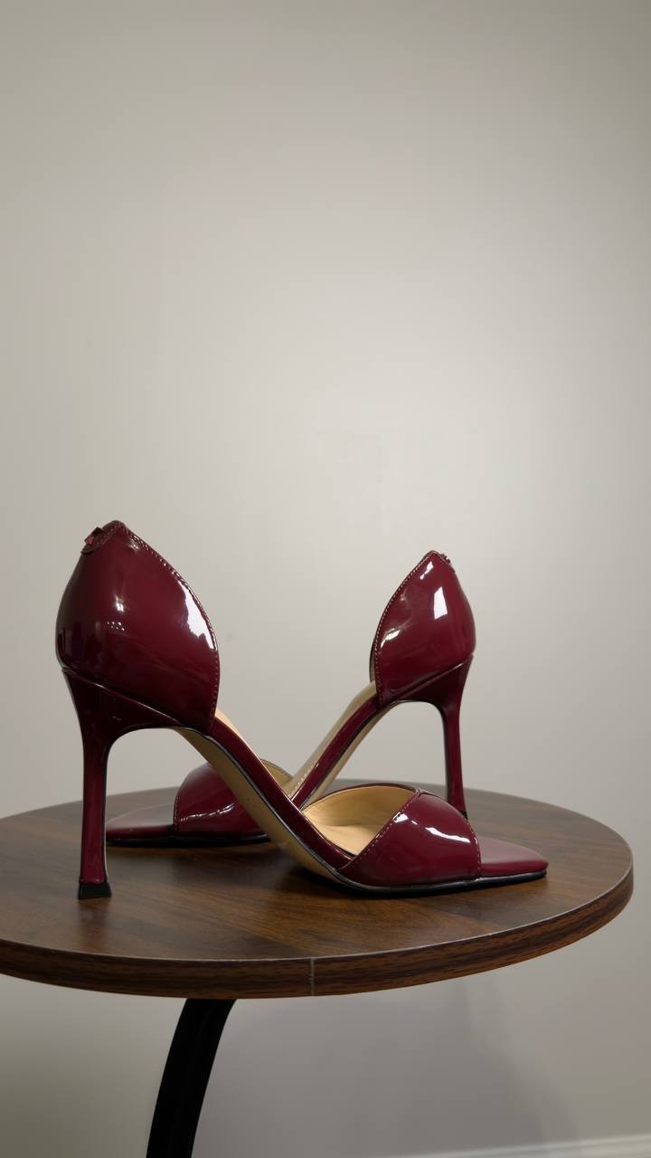 Calvin  Klein  Aileen  D’Orsay  Stiletto  Sandals  Dark  Red  6  M  Pre‑owned 
