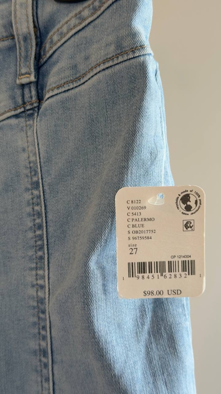 We The Free Libre Front Yoke Wide Leg Jeans Blue 27 NWT $98