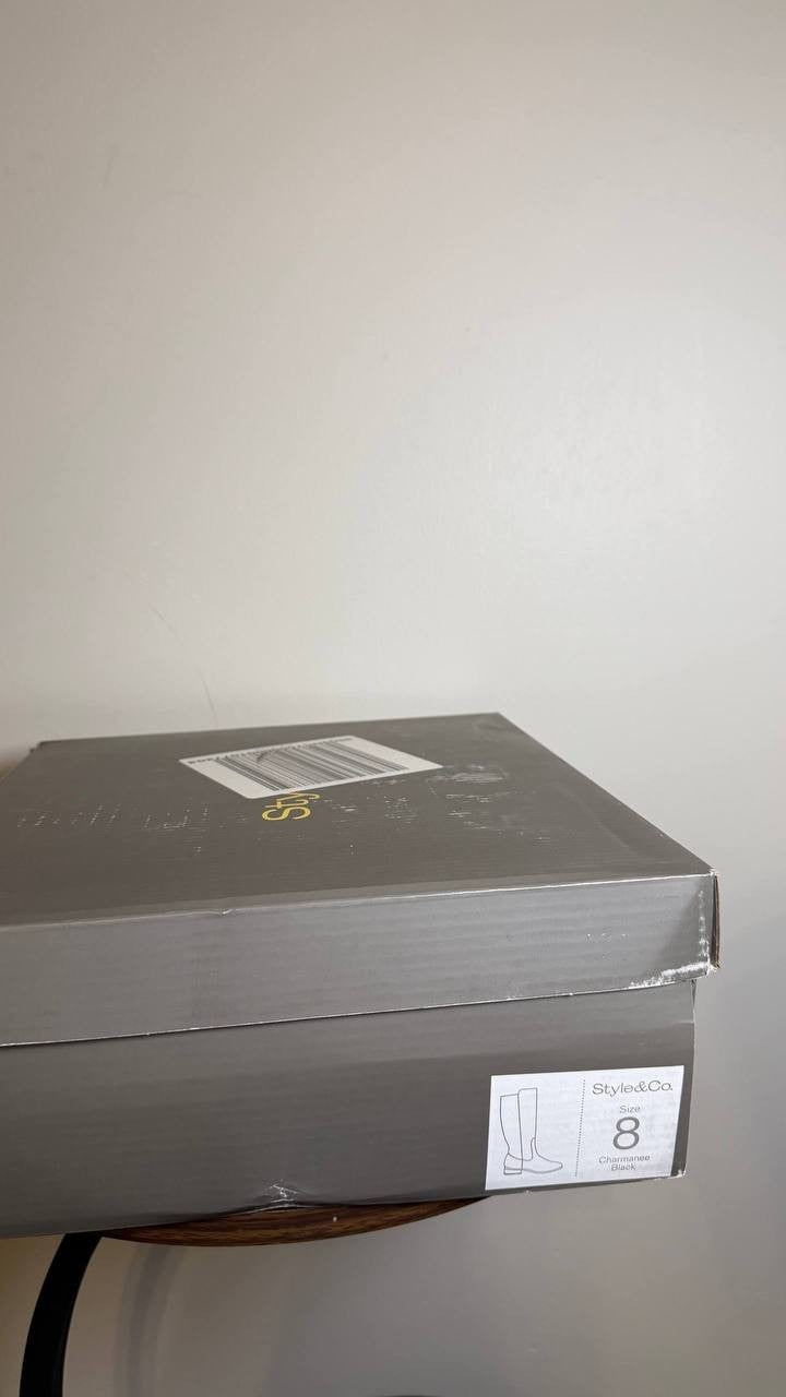 Style&Co Black Tall Fabric Boots Size 8 NIB MSRP $79.90