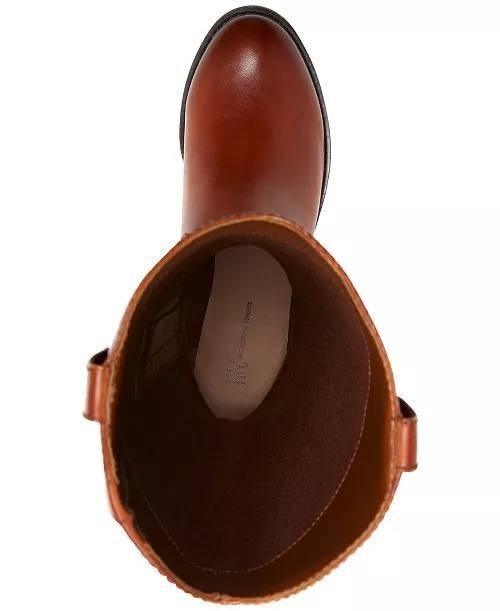 I.N.C.  Riding  Boots  Cognac  Leather  10.5M  New  No  Box  $189.90