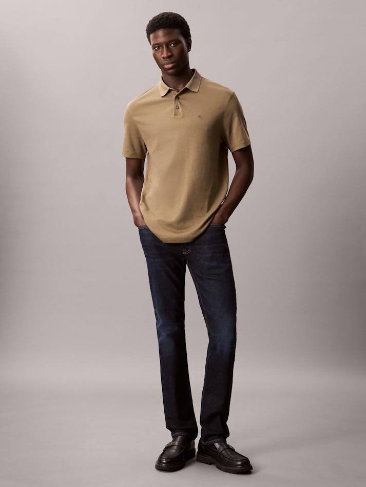 Calvin Klein Pima Cotton Polo Shirt Tigers Eye XL NWT $69.50