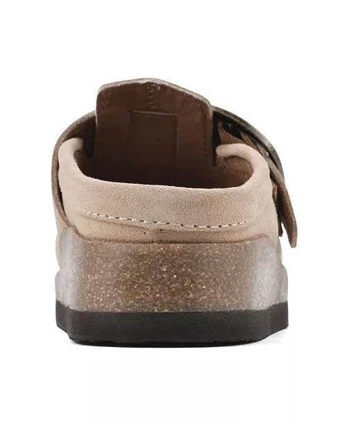 White  Mountain  Clogs  Beach   Wood  Suede  8M  New  With  Box  $89