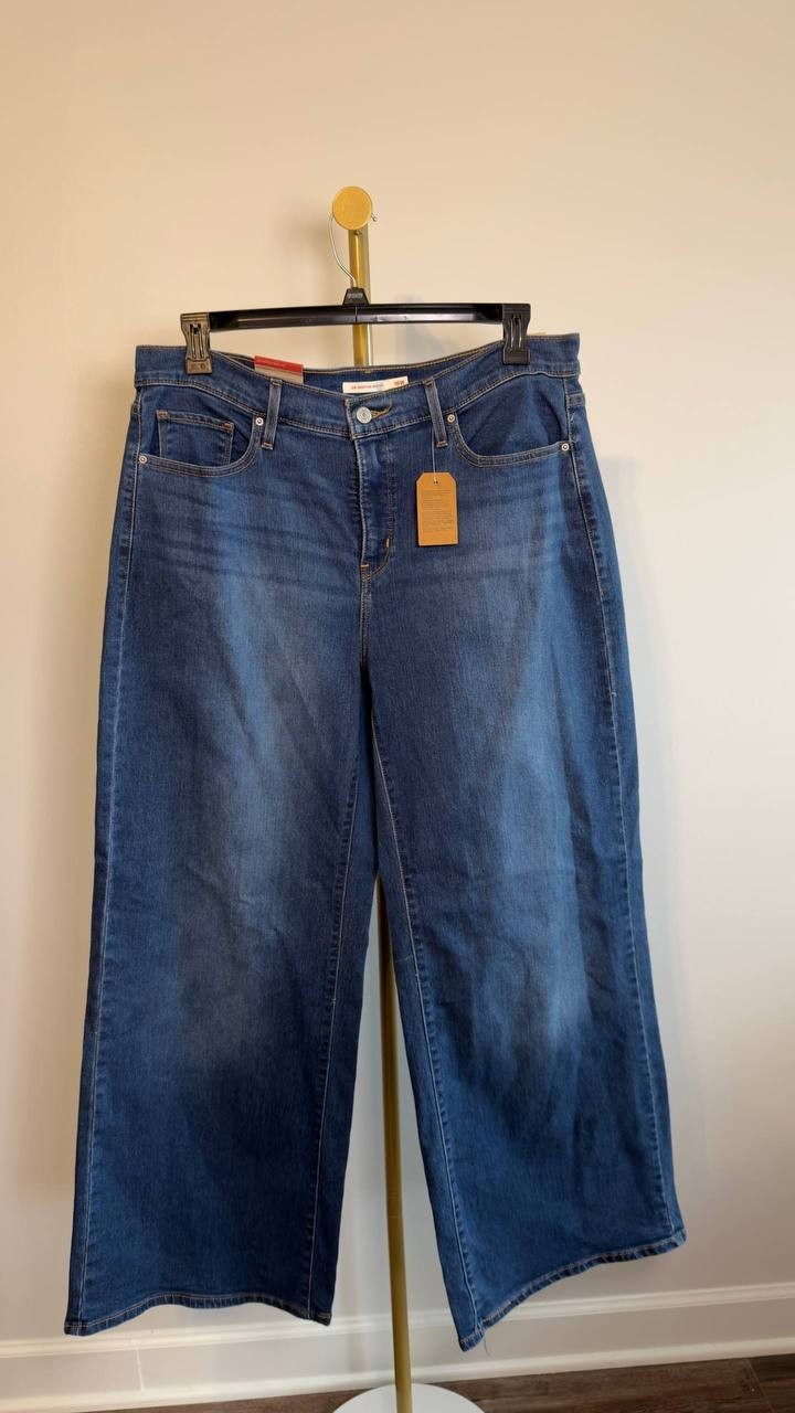 Levi’s 318 Shaping Wide Leg Jeans Plus Size Blue 16W NWT $69.50
