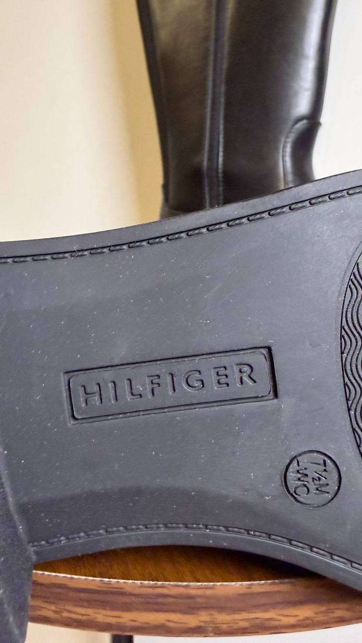 Tommy Hilfiger Iviann Tall Riding Boots Black 7.5M Almond Toe NWB $159