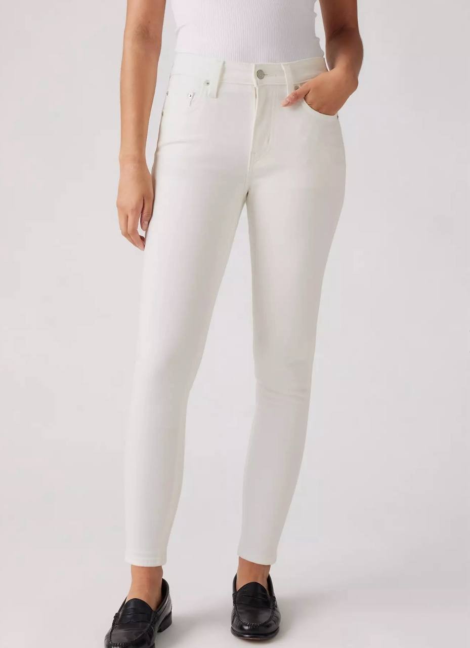 Levi's 721 High-Rise Skinny Ankle Jeans White Women 30x30 NWT Stretch Denim