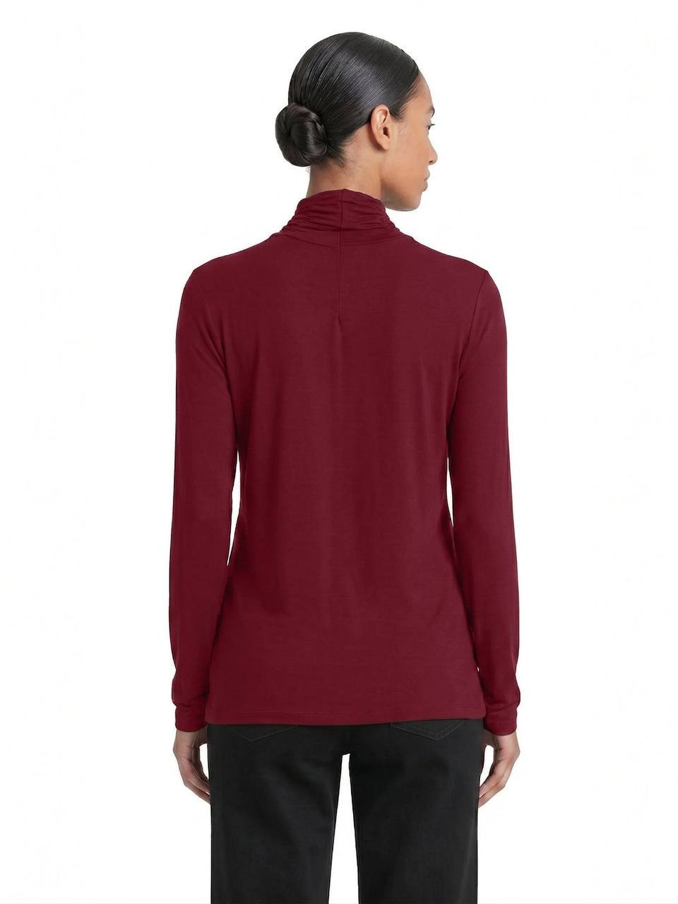 Jones New York Soft Knit Long Sleeve Turtleneck Top Classic Wine PL NWOT $49.50