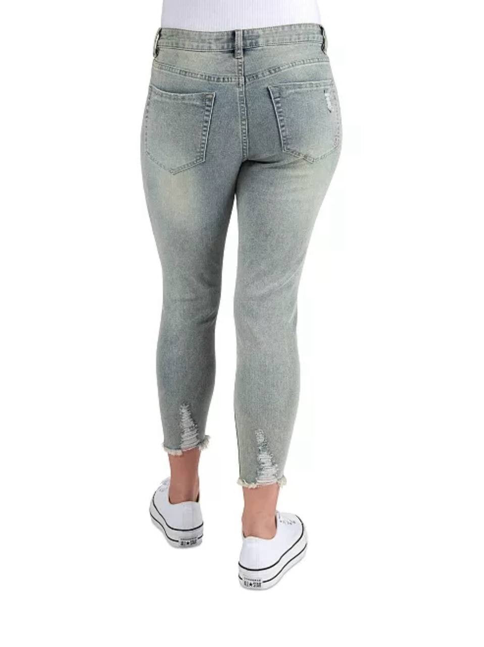 Indigo Rein Curvy Cropped Jeans Juniors 11 Mid-Rise Blue Denim Stretch NWT