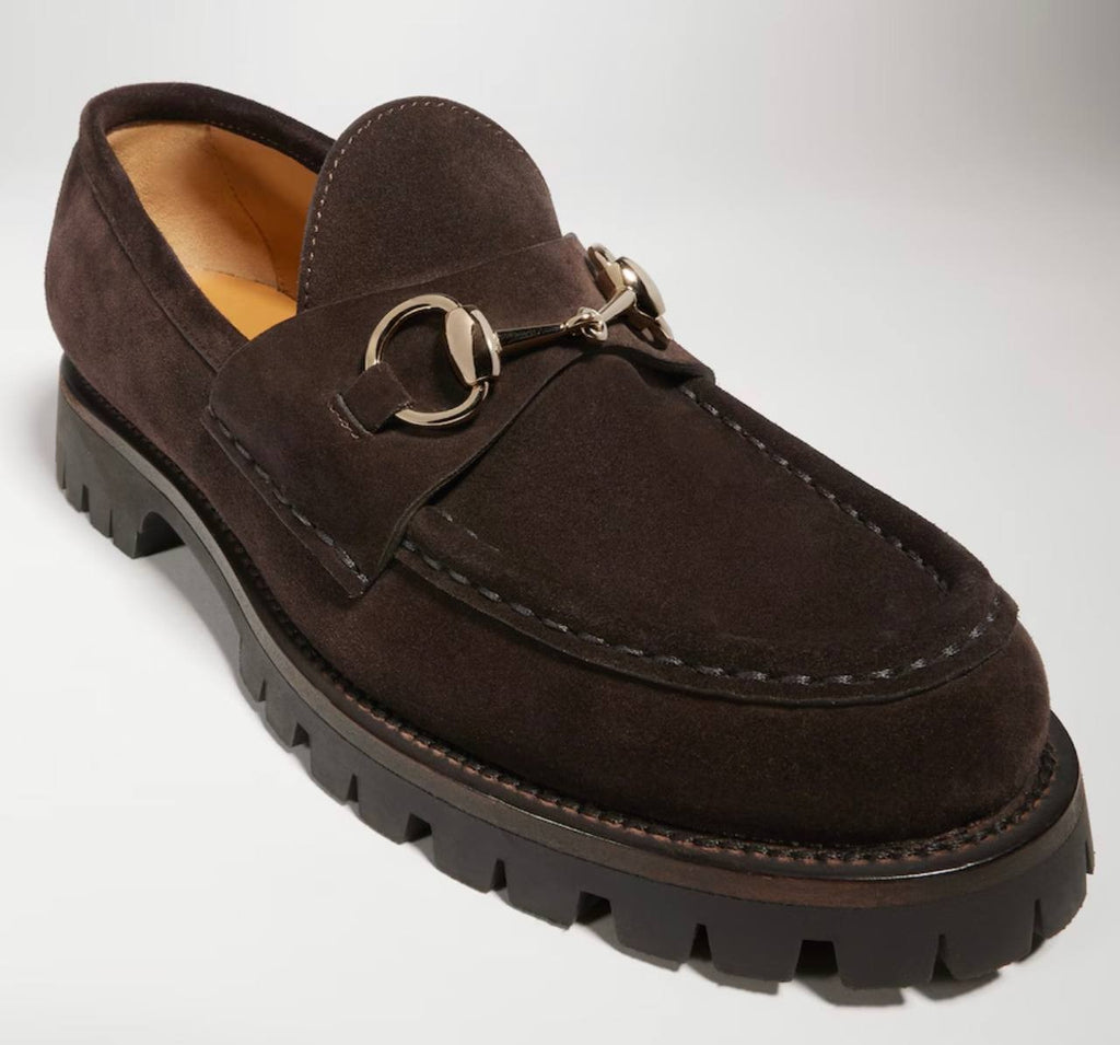 Gucci Women’s Horsebit Loafer Dark Brown Suede 8.5 New in Box $1270
