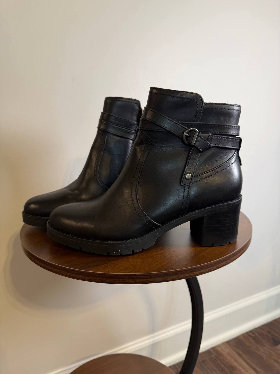Easy Spirit “Carter” Leather Booties – Size 6.5M – Black – NIB-$143