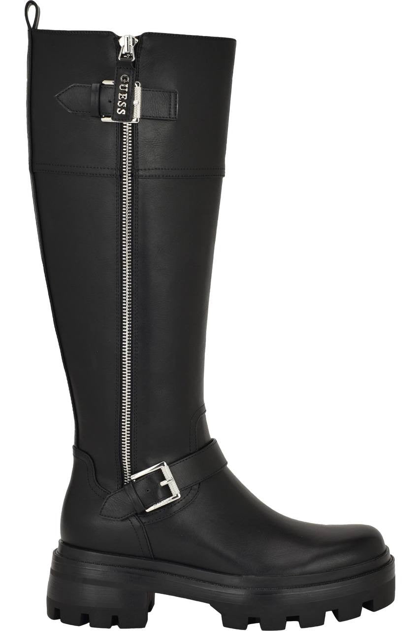 Guess  Lynnie  Knee  High  Boot  Black  Synthetic  7.5M  New  With  Box  $169