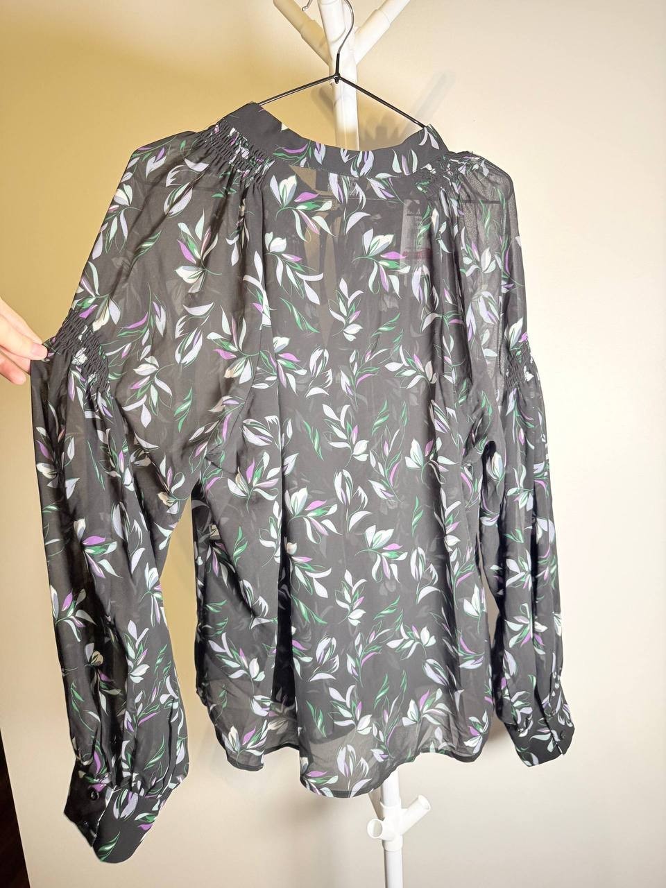 Garcia Black Floral Button Blouse – Size 1XL – NWT