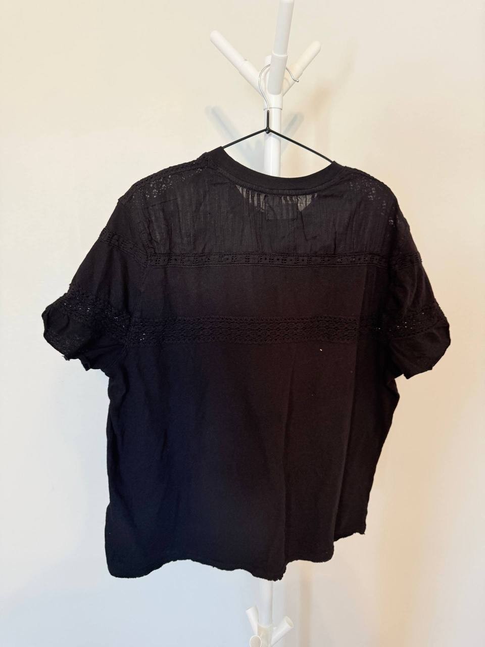We The Free by Free People Striped Oversized Tee – Black – Size XS – NWT – $98
