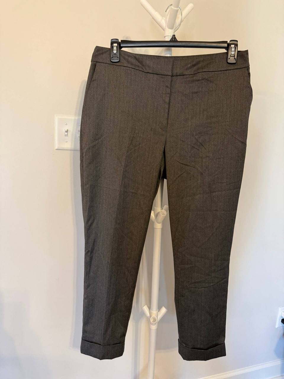 Calvin Klein Herringbone Cuffed Ankle Pants – Size 12 – NWT – $99