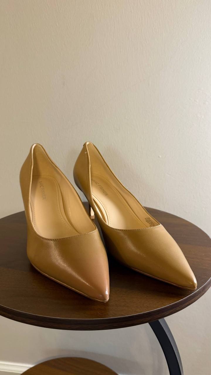 Marc Fisher Alola Dress Pumps 9M Medium Natural Leather New In Box Scuff msrp$99