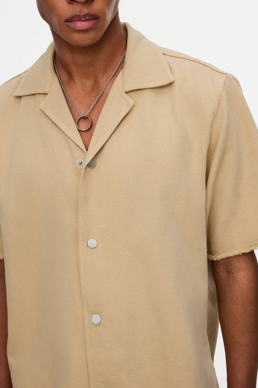OAS Men’s Calbanum Crochet Camp Shirt Green M $170 NWT