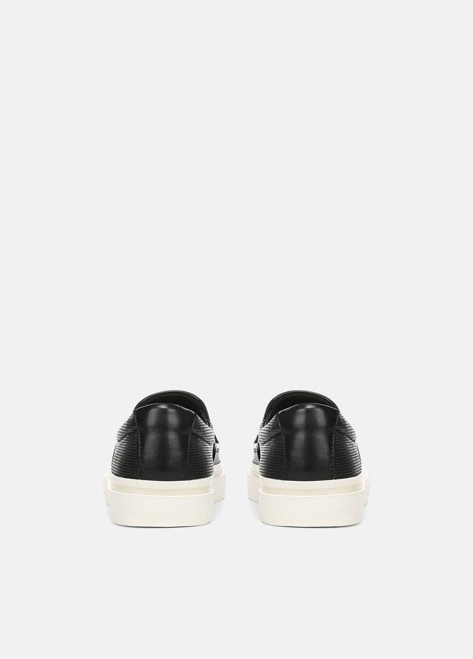 Vince  Blair  Perforated  Leather  Sneakers  Black  8.5  M  New  in  Box  $250