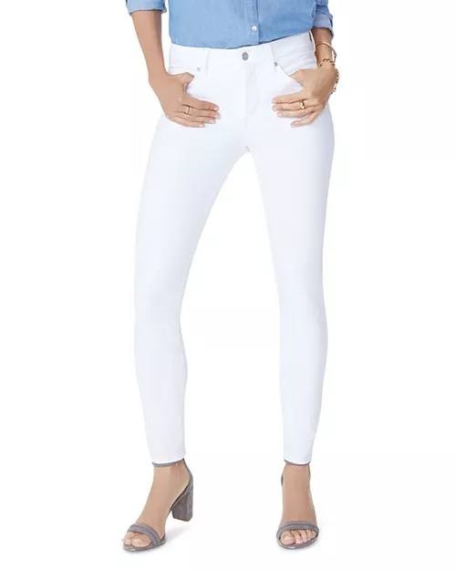 NYDJ Ami Skinny Jeans Optic White Size 12 NWT Lift Tuck Technology Mid Rise