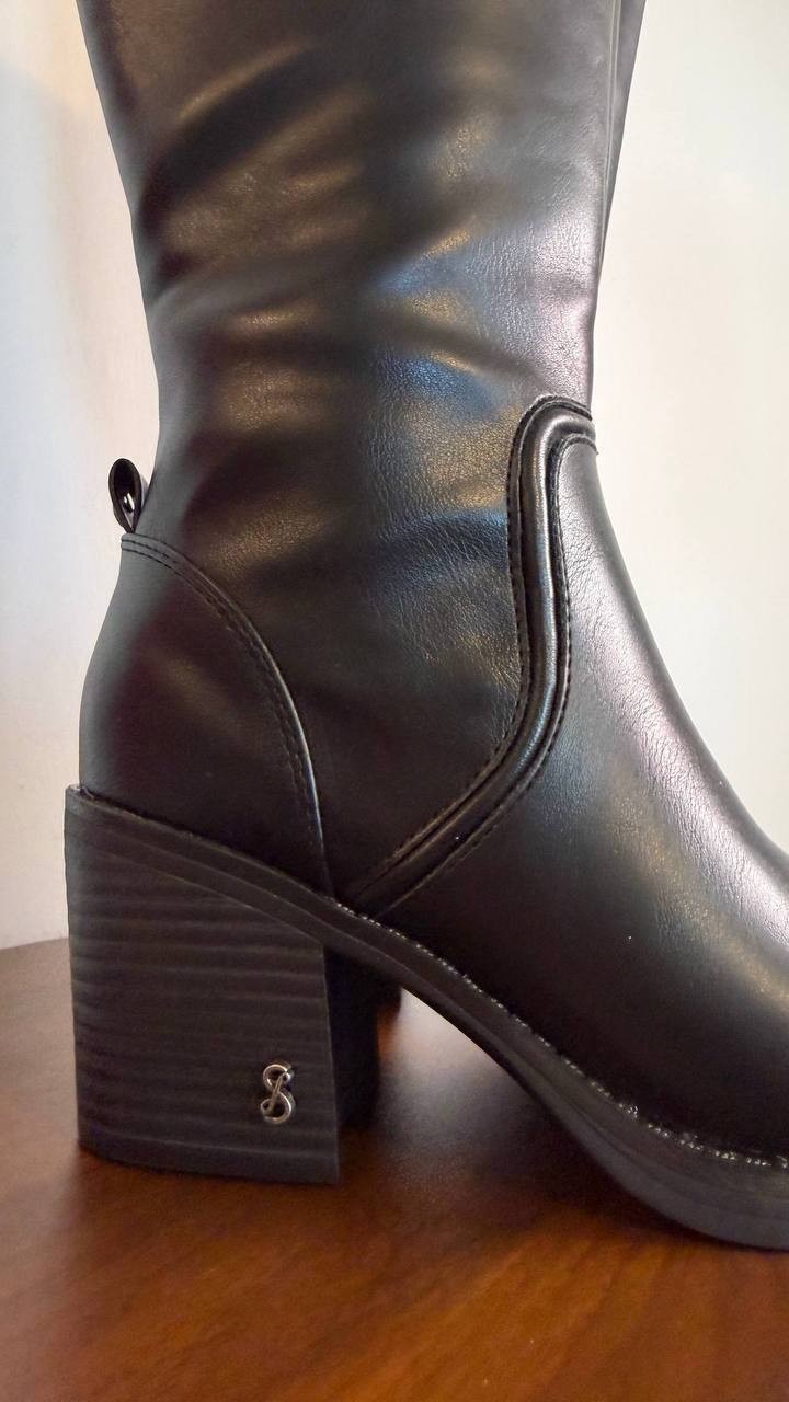 Sam & Libby Iris Knee High Boots Black 6WC Man‑Made $120 NWB