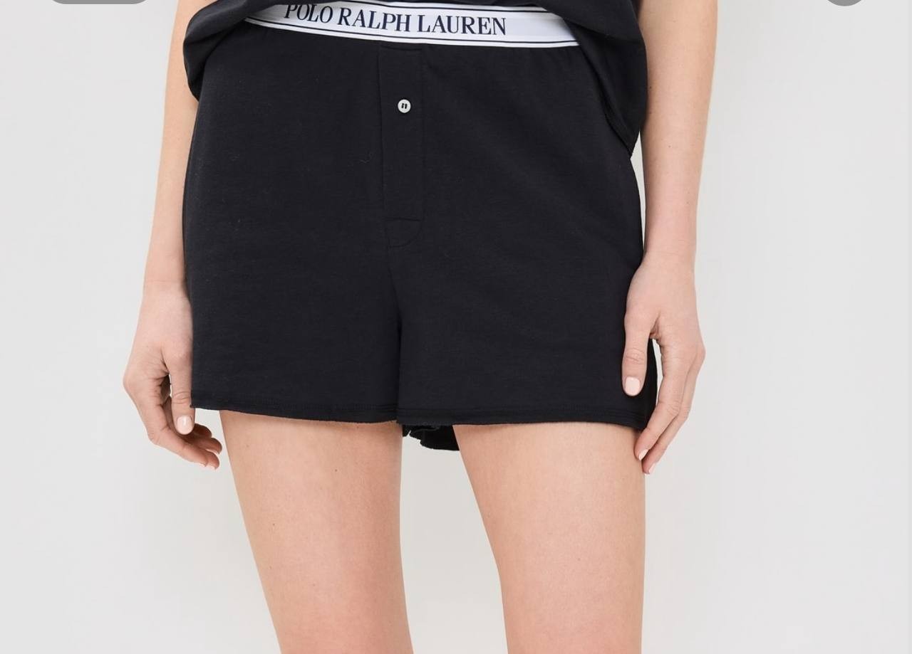 Polo Ralph Lauren Women's French Terry Pajama Shorts Black XS Lightweight