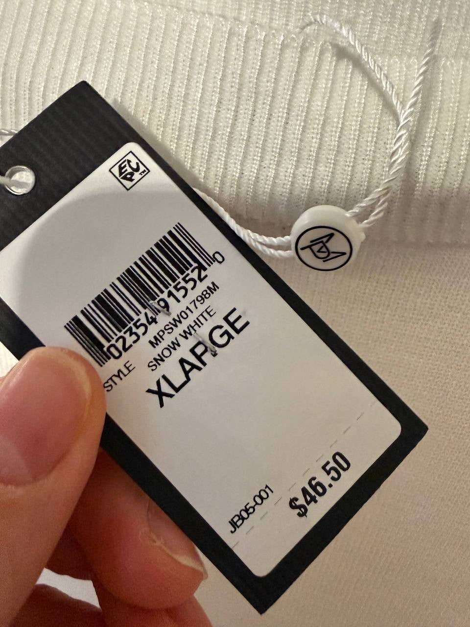 Melissa Paige Boat‑Neck Button‑Shoulder Sweater – White– Size XL – NWT – $46.50