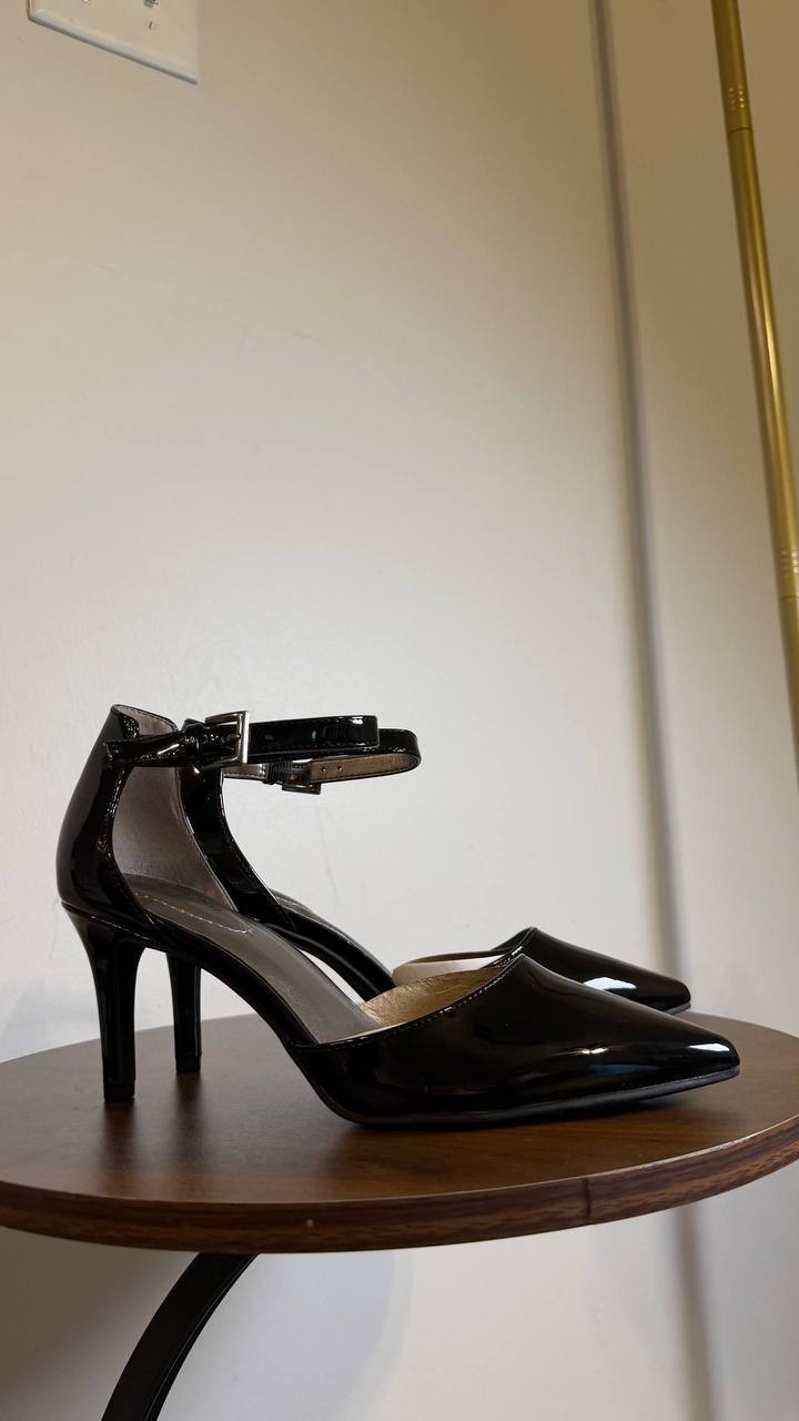 Bandolino Black Polyurethane Pointed Toe Pumps 7M New in Box MSRP $89
