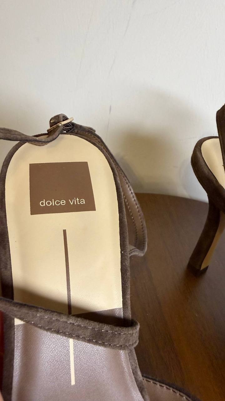 Dolce Vita Kamra Heels Dark Brown Suede Slingback Pumps 9M NWB MSRP $150