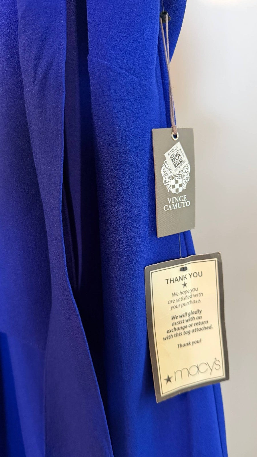 Vince Camuto Women’s Bow‑Neck Halter Dress Royal Blue $138 NWT