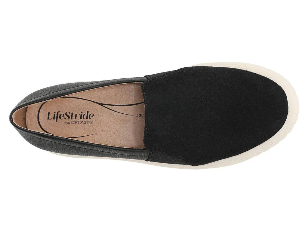 LifeStride Grandeur Women’s Slip-On Sneaker Black 10M Synthetic/Fabric $80 NWB