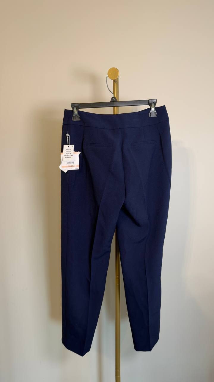 Kasper Petite Mid‑Rise Straight‑Leg Pants Navy 2P NWT $79