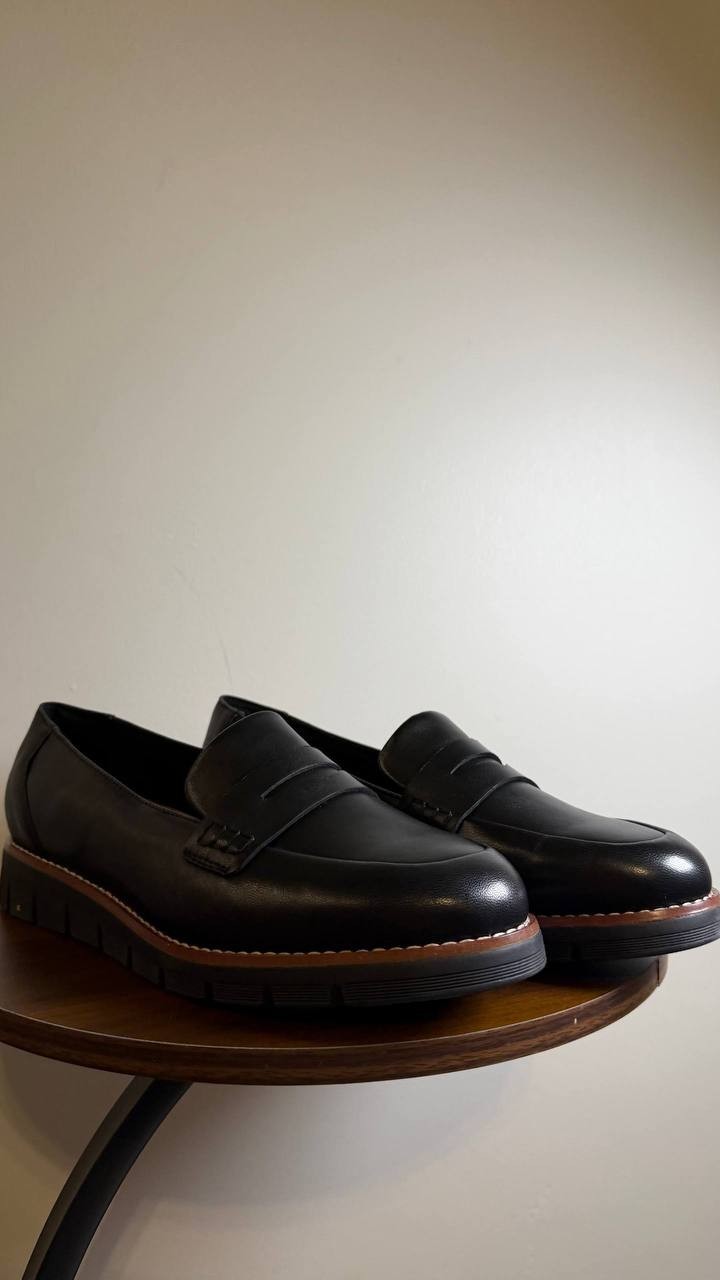 Easy Spirit Velia Loafers 11W Black Leather Slip‑On Comfort NIB msrp$89