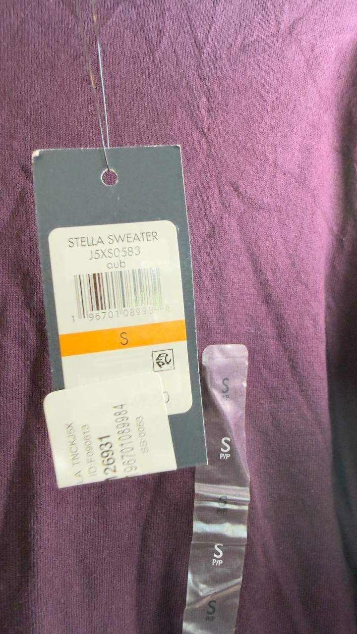 Tommy Hilfiger Women’s Cotton Turtleneck Long Sleeve Aubergine S NWT $69.50