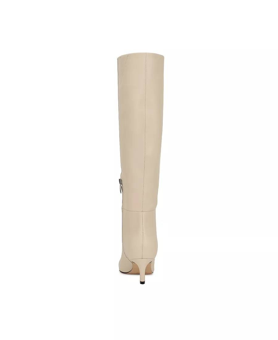 Nine West Caddy Boots 9.5M Ivory Leather[a crease on the boot] NIB msrp$249