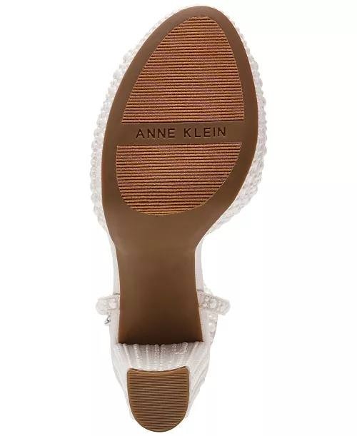 Anne Klein Dress Sandals 6M Bone Man-Made New in Box MSRP $119