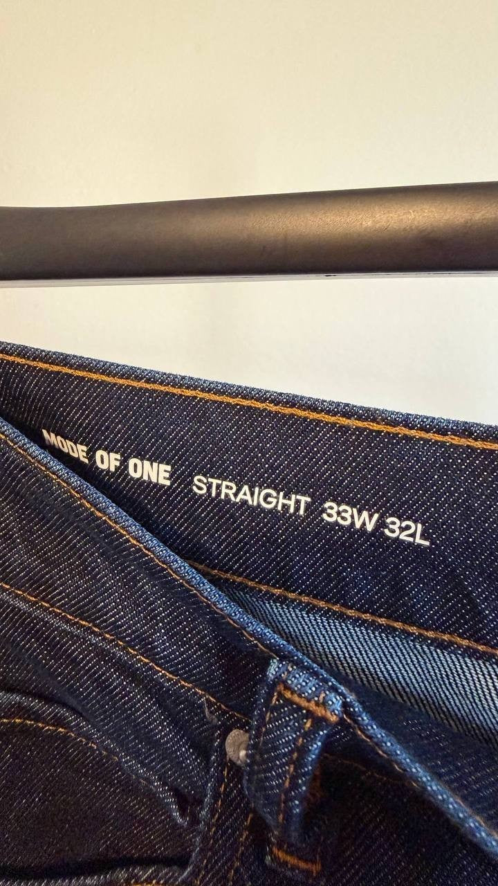 Mode of One Men’s Straight‑Fit Jeans Roosevelt 33W 32L $69.50 NWT